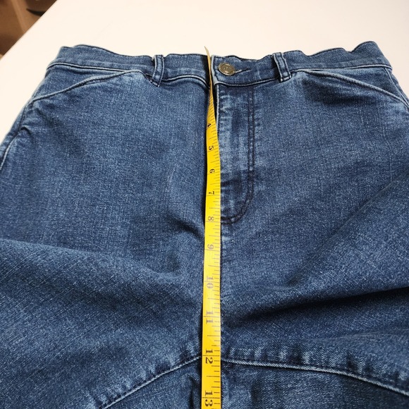 LOFT Outlet Womens High Rise Trouser Jeans Size 4 Medium Wash Wide Leg Stretch - Picture 12 of 15